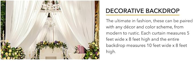 AK TRADING CO. 10 feet x 10 feet Coral IFR Polyester Backdrop Drapes Curtains Panels with Rod Pockets - Wedding Ceremony Party Home Window Decorations