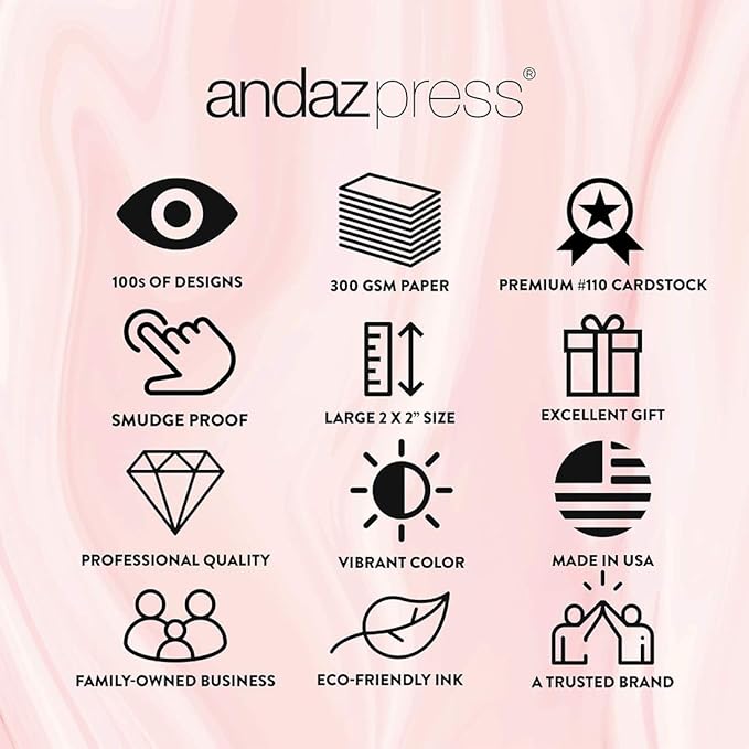 Andaz Press Personalized Fancy Frame Square Wedding Gift Tags, Metallic Gold Ink, with Love and Thanks, 24-Pack, Custom Made Any Name