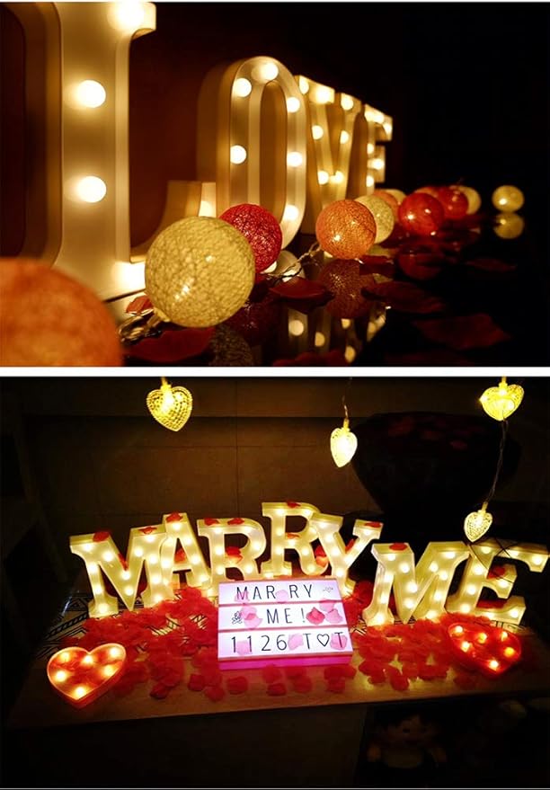 MUMUXI Marquee Light Up Letters | Battery Powered Light Up Love Letters | LED Marquee Letter Lights Ideal for Party Wedding Birthday Christmas Lamp Home Bar Decoration (Love)