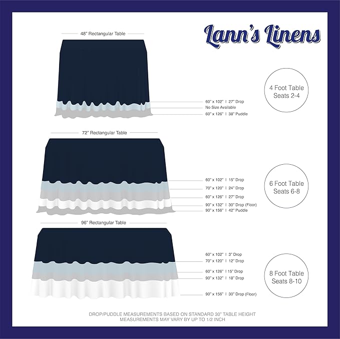 Lann's Linens - 10 Premium 70" x 120" Tablecloths for Wedding/Banquet/Restaurant - Rectangular Polyester Fabric Table Cloth - Dark Gray