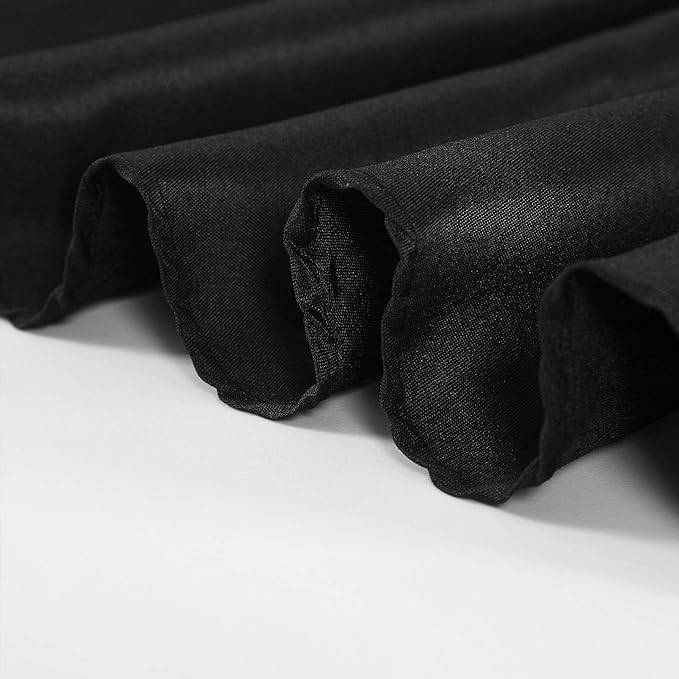 Rectangle Tablecloth 60x102 inch Washable Polyester Fabric Table Cloth for Wedding Party Dining Banquet Decoration(6 Pack 60x102, Black)