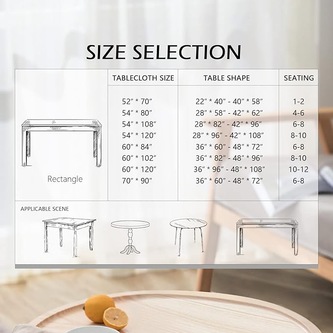 MYSKY HOME Boho Rectangle Tablecloth 60x120 Inches Linen Farmhouse Tablecloth Waterproof Decorative Fabric Table Cloth for Kitchen Dining Bohemian Tablecloth for 8 Feet Table, Grey Tablecloth