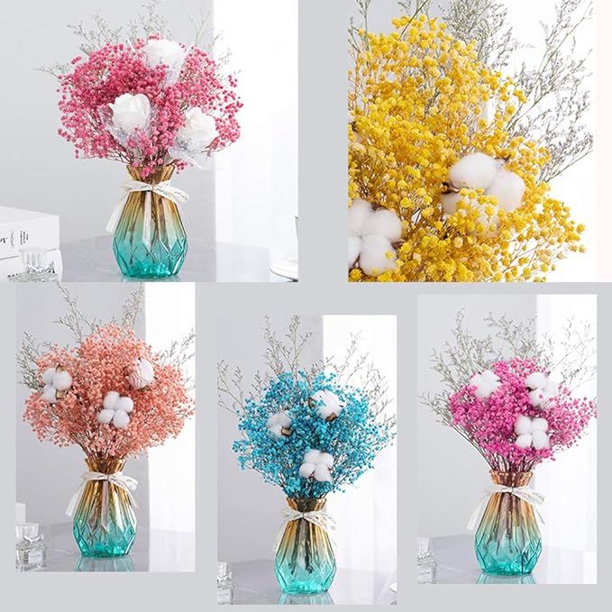 Vignee Real Dried Pressed Leaf Flowers-Multiple Colorful Pressed Flowers Daisies for Craft Resin Jewelry Making Art Craft DIY(White)