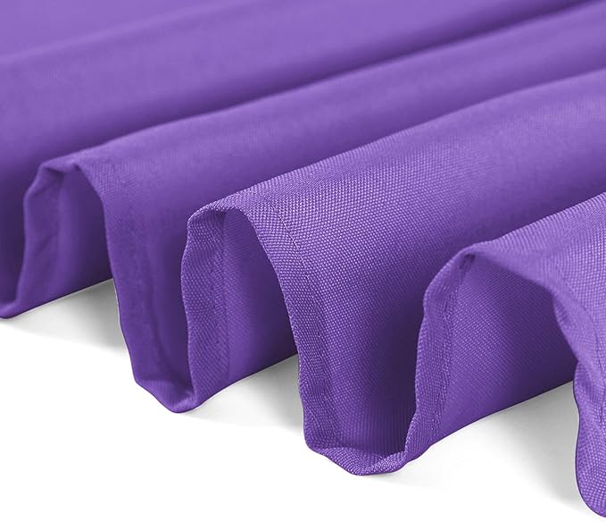 108 inch Round Tablecloth Washable Polyester Table Cloth Decorative Table Cover for Wedding Party Dining Banquet(108 inch,Purple)