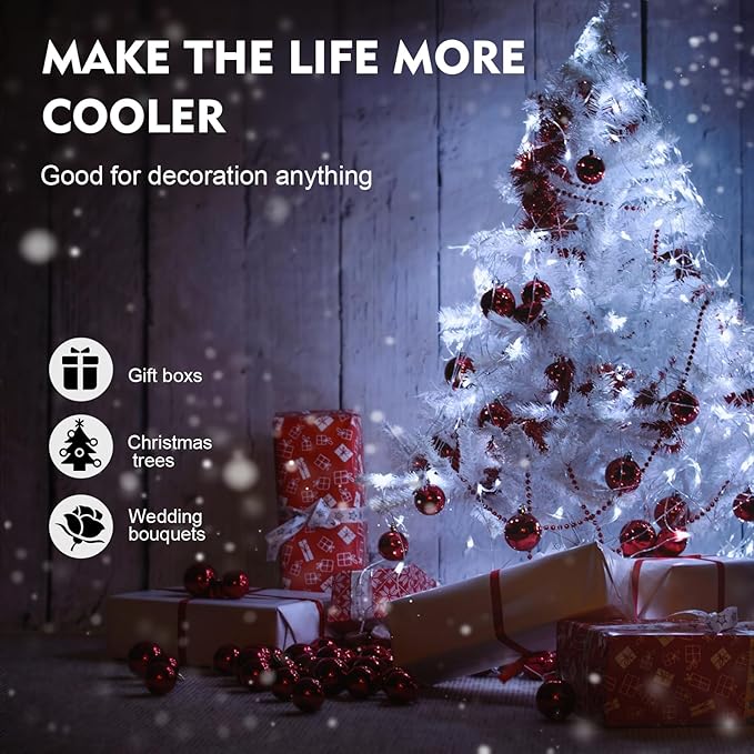 Aogist Led Fairy Lights 3 Modes Battery Operated String Lights Waterproof Silver Wire 7 Feet Firefly Starry Moon Mason Jar Lights for DIY Wedding Party Christmas (Red, 20 Pack)