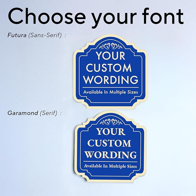 Custom Decorative Outdoor Metal Signs - Personalized Aluminum Signs, Waterproof, Design 2 Blue Steel 12x12 In