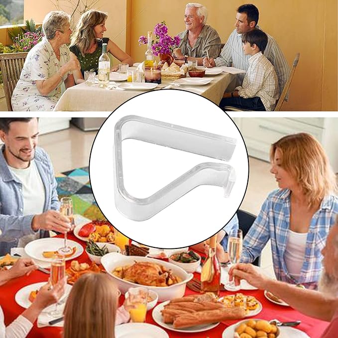 24 Pieces Transparent Clear Tablecloth Clips, Plastic Table Cloth Clips,Windproof Table Cover Holder Clamps,Table Cloth Holder for Christmas Home Wedding Party Indoor Outdoor Camping Picnic(24, Small)