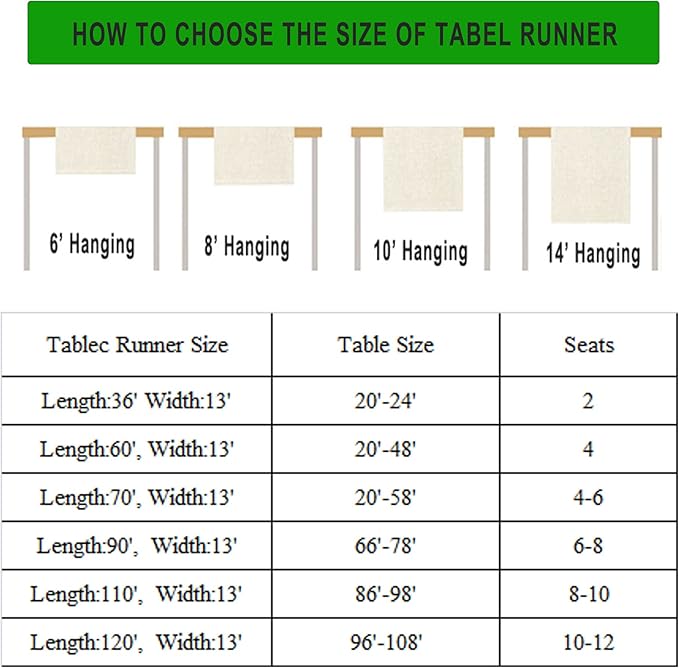 Monochrome Sketch Flowers Table Runner, Seasonal Spring Fall Plants Blue Florals Dinner Runner for Home Kitchen Dining Table Party Holiday Decoration 13"x70"
