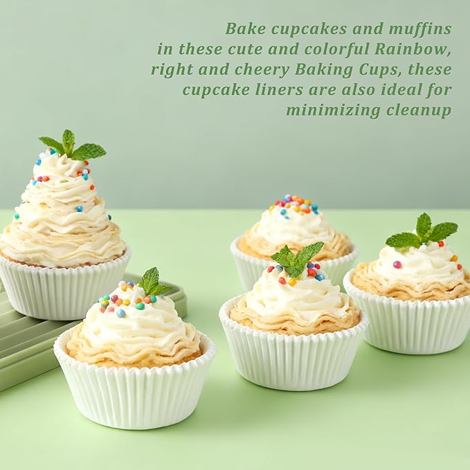 1.4 inch 1000-Count Mini Cupcake Liners Bright Colorful Muffin Baking Cups, Odorless,Baking Paper Cups for Baking Candy Cooking,Upgraded & Food Grade Grease-Proof Paper (White, 1.4 Inch)