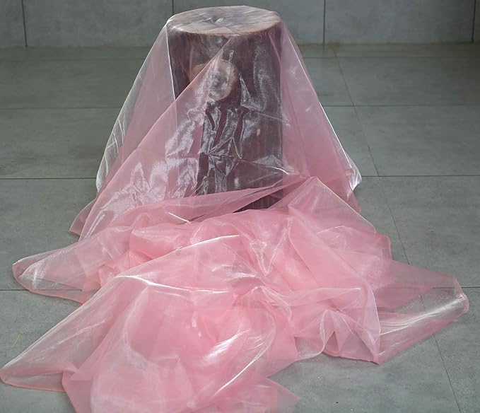 MDS Pack of 125 PCS Organza Chair Sashes Wider Dining Chair Bows Ribbon Tie Back for Wedding Party Birthday Bridal Shower Reception Event Banquet Home Chair Cover Decoration - Blush Pink