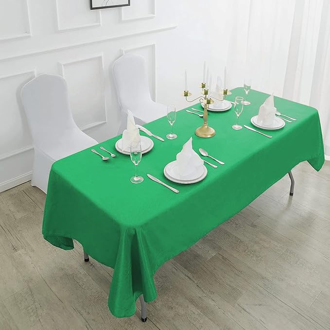 120 inch Round Tablecloth Washable Polyester Table Cloth Decorative Table Cover for Wedding Party Dining Banquet(120 inch,Emerald)