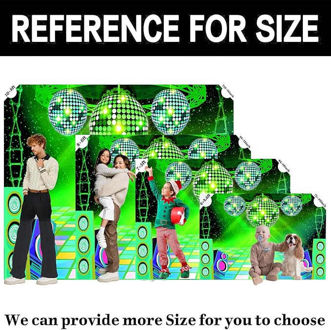 Dance Party Backdrop Retro 80s 90s Theme Stage Dance Ball Music Birthday Party Decoration DJ Photography Background 5 x 3 ft for Baby Shower Picture Photo Shoot Polyester Fabric, Red