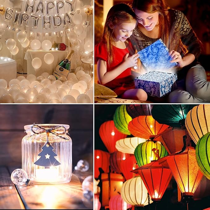 Aogist 100pcs Balloon Lights,Long Standby Time Waterproof Twinkle Mini Light,Battery Powered,Round LED Ball Lamp for Balloon Paper Lantern Party Wedding Christmas Halloween Decorative,Purple-Flash