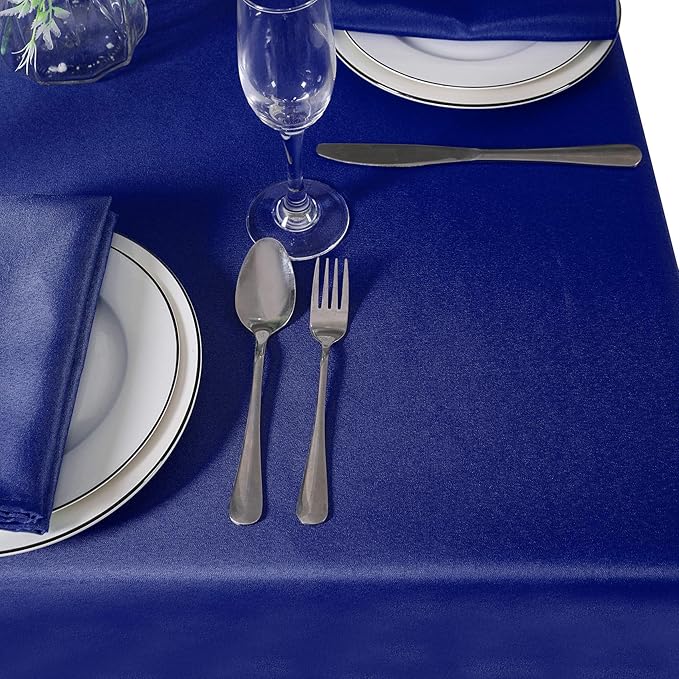 Cupuamon Square Tablecloth 70x70 inch Washable Polyester Fabric Table Cloth for Wedding Party Dining Banquet Decoration(70x70,Royal Blue)