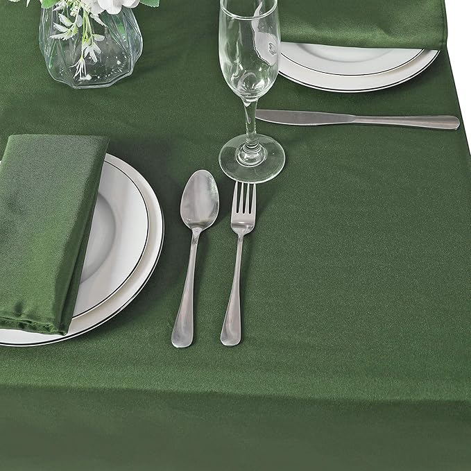 Cupuamon Square Tablecloth 90x90 inch Washable Polyester Fabric Table Cloth for Wedding Party Dining Banquet Decoration(90x90,Willow)