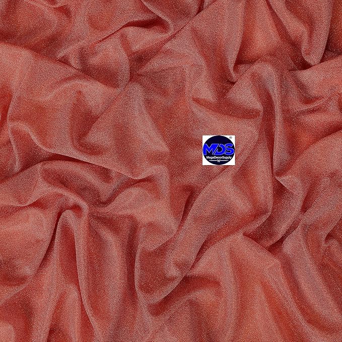 MDS Halloween Chiffon Draping Fabric - 2 Panel, 30" Wide x 75ft Long - Sheer Spooky Arbor & Canopy Drapery for Haunted House Backdrops, Party Ceilings, DIY Costumes & Themed Events - Terracotta