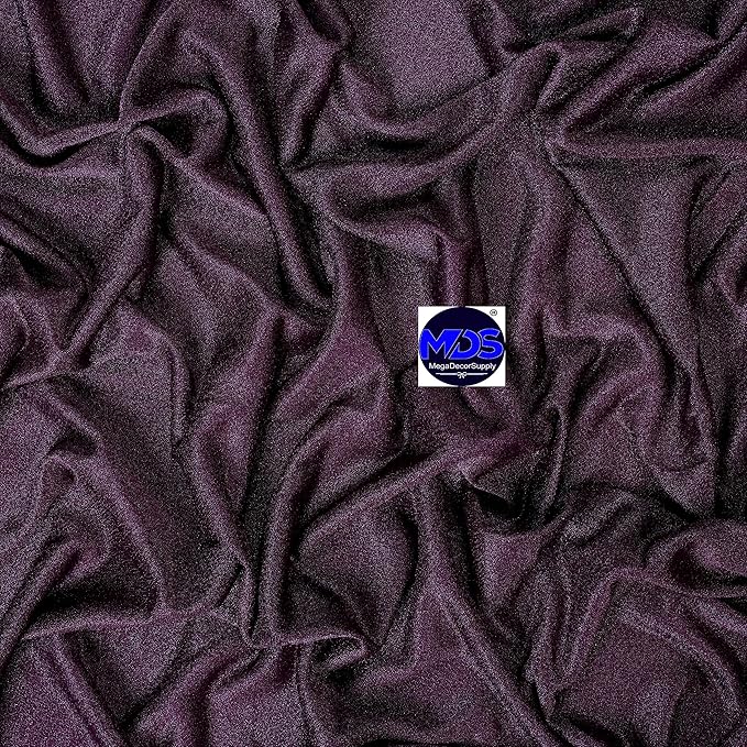 MDS Halloween Chiffon Draping Fabric - 2 Panel, 30" Wide x 30ft Long - Sheer Spooky Arbor & Canopy Drapery for Haunted House Backdrops, Party Ceilings, DIY Costumes & Themed Events - Eggplant