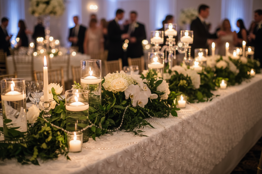 How to Decorate Long Banquet Tables for a Wedding Reception