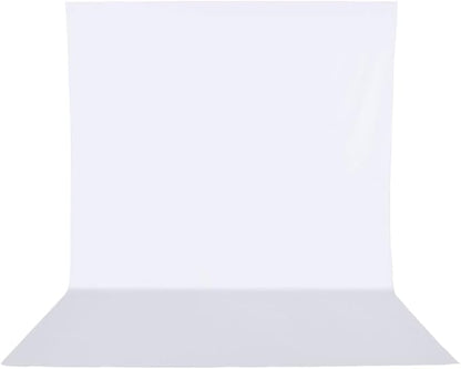 HEMMOTOP White Photo Backdrop, 6x9 ft White Background for Photography, Seamless Screen Backdrops for Photoshoot, Easter, Birthday Party, Video Recording, Photos, Projector (Backdrop only)