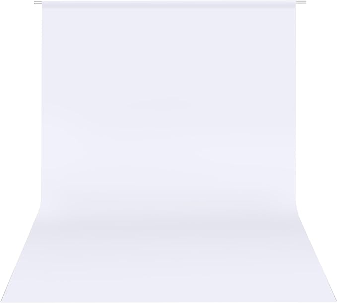 HEMMOTOP White Photography Backdrop, 10x8 ft White Photo Backdrops Background Curtain for Photoshoot, Video Recording, Photographic Studio, Picture, Party, Photos, Product (Backdrop only)