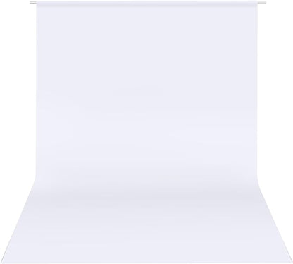 HEMMOTOP White Photography Backdrop, 10x8 ft White Photo Backdrops Background Curtain for Photoshoot, Video Recording, Photographic Studio, Picture, Party, Photos, Product (Backdrop only)