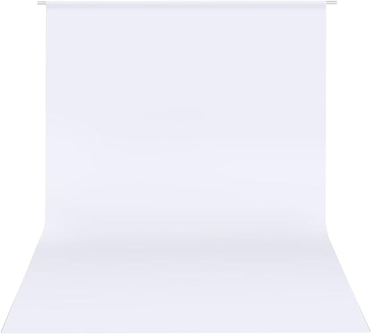 HEMMOTOP White Photography Backdrop, 10x8 ft White Photo Backdrops Background Curtain for Photoshoot, Video Recording, Photographic Studio, Picture, Party, Photos, Product (Backdrop only)