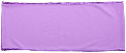 VDS Pack of 200 PCS | Light Purple | Spandex Chair Sashes Bows Without Buckle | Stretch Elastic Banquet Universal Folding Chair Band Tie with for Wedding Party Conference Celebration Event Decoration
