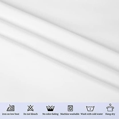 10 Pack Polyester Tablecloths, White 90 x 132 Inch Polyester Table Cloth for 8 Foot Rectangle Tables, Stain and Wrinkle Resistant Washable Fabric Table Cover for Wedding Banquet Restaurant Party
