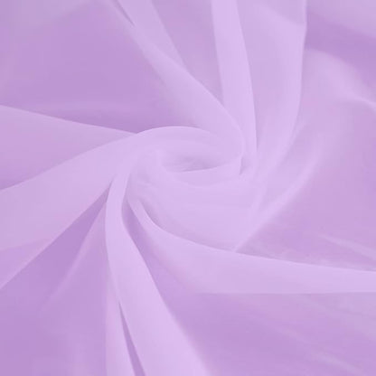 Window Purple Sheer Curtains 120 Inches Long 2 Panels Sheer Curtain Basic Rod Pocket Panel for Bedroom Children Living Room Yard Kitchen (Purple, 52" W x 120" L | 2 pcs)