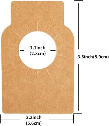 100 PCS Wine Bottle Tags –Paper Hanging Cellar Labels for Bottle Neck, Double-Sided Writable Gift Tags for Wine Racks, Champagne & Homebrew Organization (Kraft,)