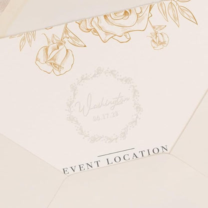 Personalized Wedding Embosser | Custom Made with Initials or Monograms for Couples | Elegant Designs for Stationery, Invitations, Napkins, and More (Design 4)
