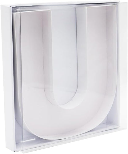 12" Fillable Cardboard Letter Charcuterie Gift Cupcake Box With Cover Sweets Packaging (U)