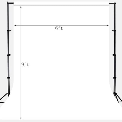 Solid Photography Backdrop Background Chromakey Muslin Portrait Background Screen for Photo Video Studio… (White, 6x9ft)