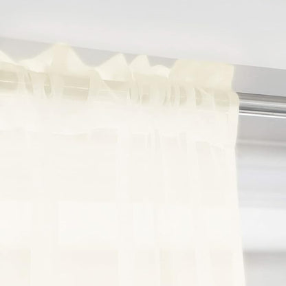 Window Beige Sheer Curtains 60 Inches Width 84 Inches Long 2 Panels Sheer Curtains Clear Curtains Basic Rod Pocket Panel for Home/Living Room/Bedroom/Kids Room