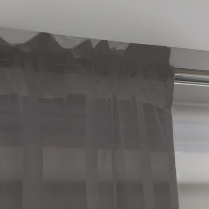 Window Dark Gray Sheer Curtains 108 Inches Long 2 Panels Sheer Curtain Basic Rod Pocket Panel for Bedroom Children Living Room Yard Kitchen (Dark Gray, 52" W x 108" L | 2 pcs)