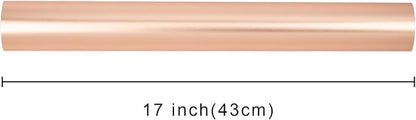 Garbendy Rose Gold Wrapping Paper Roll - Solid Color Metallic Paper Perfect for Birthday, Wedding, Baby Shower, Party - 17 Inch X 33 Feet