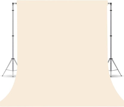 Cream Photography Backdrop for Photoshoot, Photo Backdrop Curtain, Perfect Cream Backdrops for Party Portrait Photoshoots Video Studio 10FTx10FT