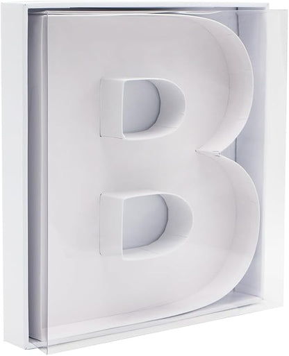 12" Fillable Cardboard Letter Charcuterie Gift Cupcake Box With Cover Sweets Packaging (B)