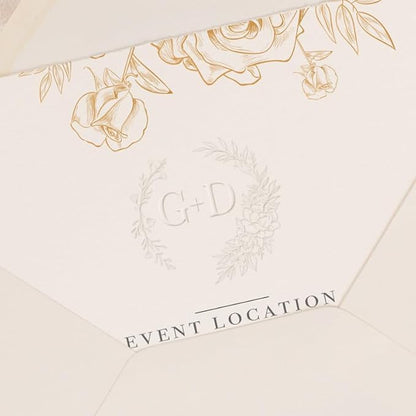 Personalized Wedding Embosser | Custom Made with Initials or Monograms for Couples | Elegant Designs for Stationery, Invitations, Napkins, and More (Design 3)