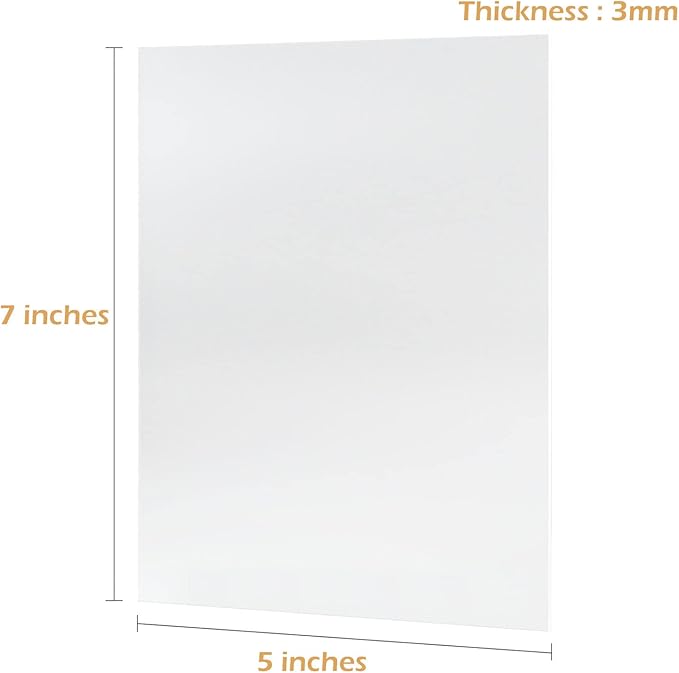 20 Pack Frosted Acrylic Sign Blank for Table Numbers, 5 x 7 Inch Acrylic Blank Frosted Sheet Sign 1/8 inch Thick, Use for DIY Wedding Table Signs, Wood Stand NOT Included