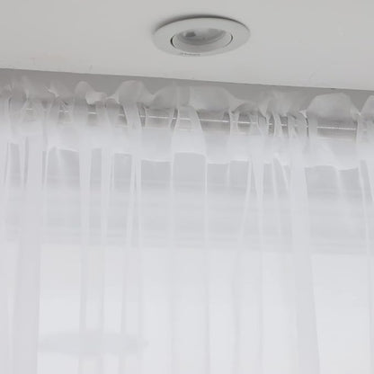 Window White Sheer Curtains 63 Inches Long 2 Panels Sheer White Curtains Basic Rod Pocket Panel for Bedroom Children Living Room Yard Kitchen (White, 52" W x 63" L | 2 pcs)