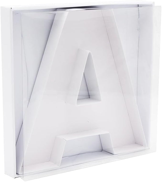 12" Fillable Cardboard Letter Charcuterie Gift Cupcake Box With Cover Sweets Packaging (A)