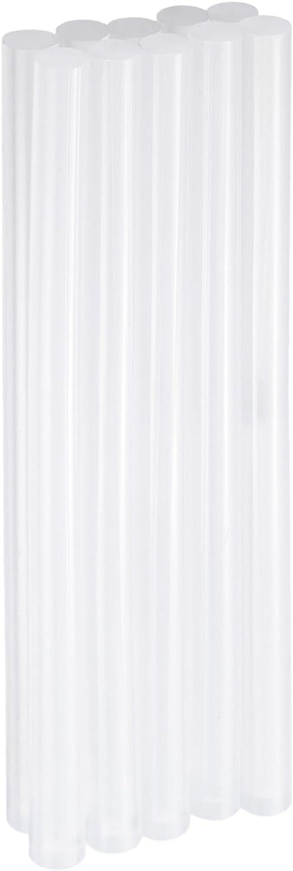 HARFINGTON 10pcs Hot Glue Sticks 0.43" Dia x 7.87" Long EVA Mini Hot Melt Adhesive Glue Stick for Hot Melt Gun Wood Plastic Glass Flowers Fabrics Foam, Clear