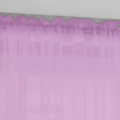 Window Pink Sheer Curtains 72 Inches Long 2 Panels Sheer Curtain Basic Rod Pocket Panel for Bedroom Children Living Room Yard Kitchen (Pink, 52" W x 72" L | 2 pcs)