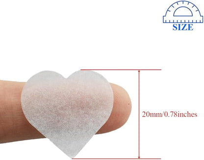 HAHIYO 0.78Inch White Heart Tissue Paper Confetti Table Decoration Confetti Dot Pastel Bulk Table Scatter Confetti Paper for Packaging Wedding Bachelorette Shower Birthday Party, 6000PCs
