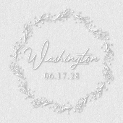Personalized Wedding Embosser | Custom Made with Initials or Monograms for Couples | Elegant Designs for Stationery, Invitations, Napkins, and More (Design 4)