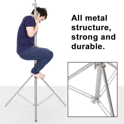 Stainless Steel Backdrop Stand 9.5ftx10ft Photo Stand for Backdrop Video Adjustable Background Support Stands for Portrait & Studio Photography, Photoshoot, Parties, Baby Shower, Birthday, Wedding