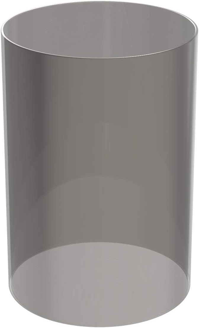 Electroplated Glass Hurricane Mirror Effect Cylinder Candle Holder Bottomless Glass Sleeve Lamp Shade Replacement (Grey,5X10)