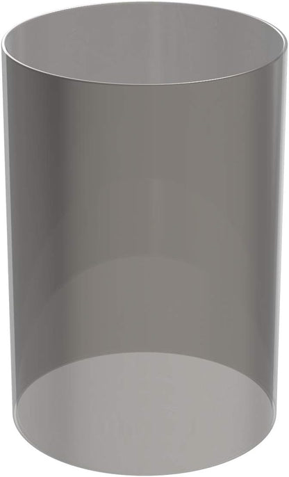 Electroplated Glass Hurricane Mirror Effect Cylinder Candle Holder Bottomless Glass Sleeve Lamp Shade Replacement (Grey,5X6)