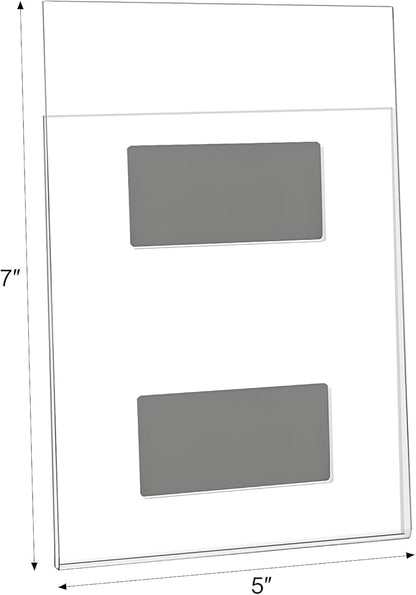 4 Pack Magnetic Picture Frames for Refrigerator, 5x7 Magnetic Photo Holders for Fridge, Acrylic Magnetic Picture Frame for Displaying Frames,Children Artworks